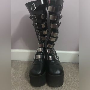 Black platform shoes